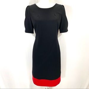 tommy hilfiger red and black dress